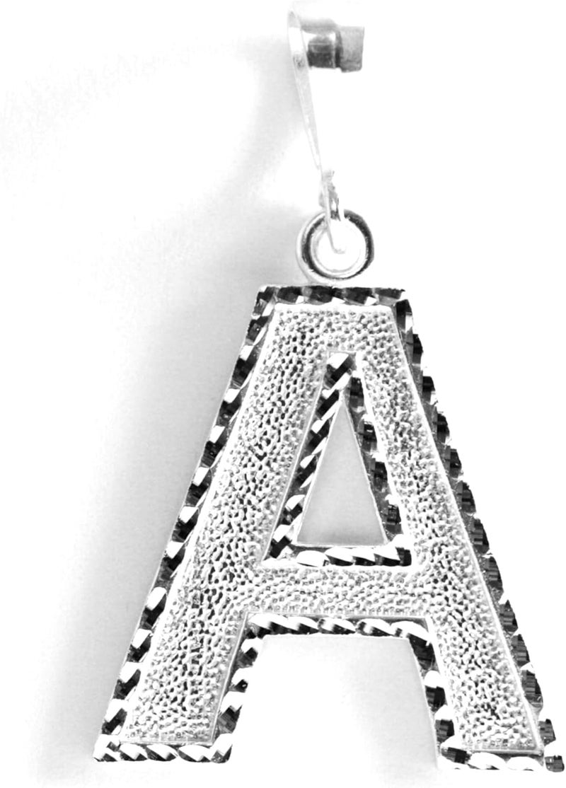 Deidreamers Personalized 1.0 Inch Solid.925 Sterling Silver Initial A-Z Charm - Image 1